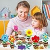 WATINC Mother's Day Flower Craft Kits, Make Your Spring DIY Flowers Craft Set Sun Mouth Eyes Stickers Springtime Flowers Decorations for Kids Boy Girl Home School Fun Activities (32 Packs) #3