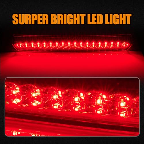 Image of Third 3rd Brake Light LED for 2015-2020 Chevy Tahoe /Suburban, High Mount Rear Brake Lights Assembly for 2016-2019 Suburban 3500HD, Waterproof Center Cab Lamp Stop Light (Black)
