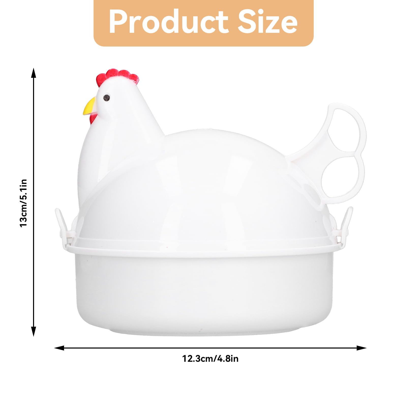Cuoci Uova Microonde, 4 Uova Bollitore A Forma Di Pollo per Casa, Cucina, Uffici, Ristoranti e Caff