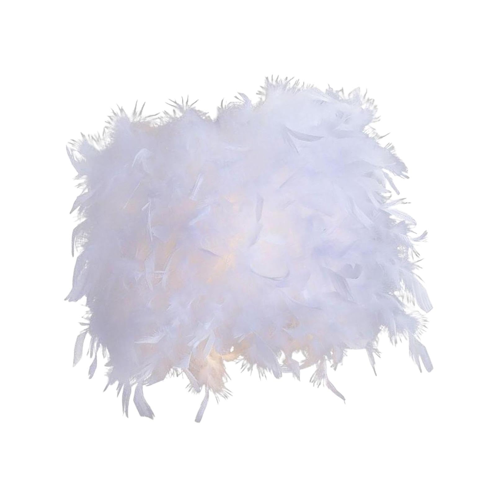 Fenteer Feder-Lampenschirm, Hängender Lampenschirm, Modernes Zubehör für Tischlampe und Stehlampe, Pendelleuchte, Abdeckung für Hochzeitsdekoration, Durchmesser 50 cm