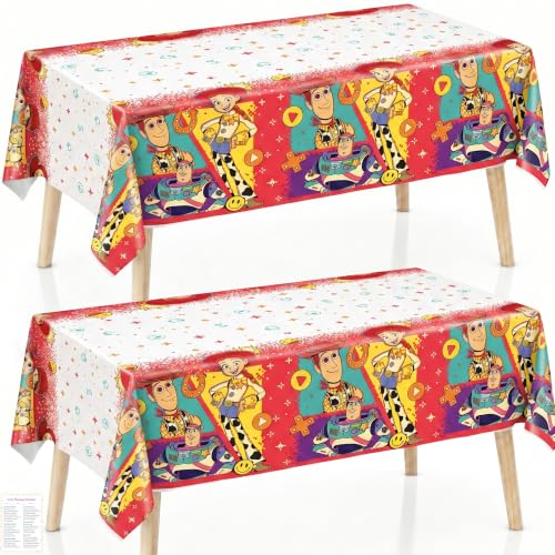 Toy Story Tablecloth 2 Pack Toy Story 5 Birthday Decorations Party Supplies by Unique - Used condition - US$8.09