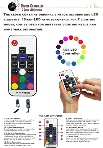 Christmas Nightmare Vinyl Record Wall Clock Creative With 7Color Glowing Night Light Clock 12Inches Handmade Home Decor Gifts For Children And Friends #TOP4