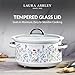 Laura Ashley Slow Cooker 6.8 Quart - Large Slow Cooker 6.8 qt for 8 to 10 People - Energy Efficient Slow Cookers with 3 Heat Settings - Dishwasher Safe Removeable Ceramic Crock & Tempered Glass Lid