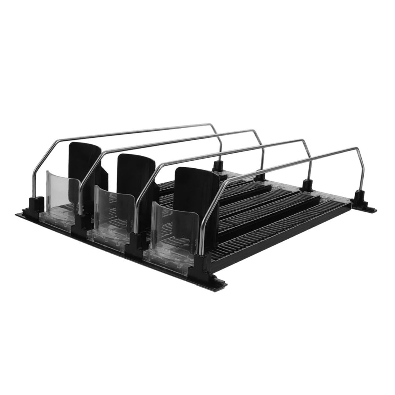 Gatuida Dispensador Abs Pulida Superficie, Material Acero Inoxidable Organizador Automático de Pack de 3 Piezas para Bebidas Nevera Adecuado Enfriadores