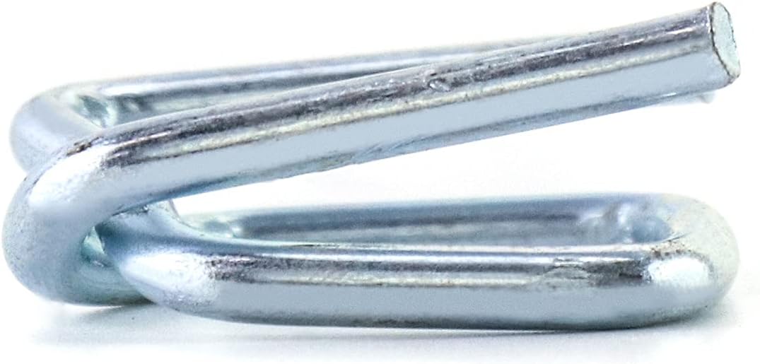 QWORK Metal Wire Buckle, 3/4" Width, 50 Pack, Silver, for Polypropylene Strapping Cord Strapping - Image 4