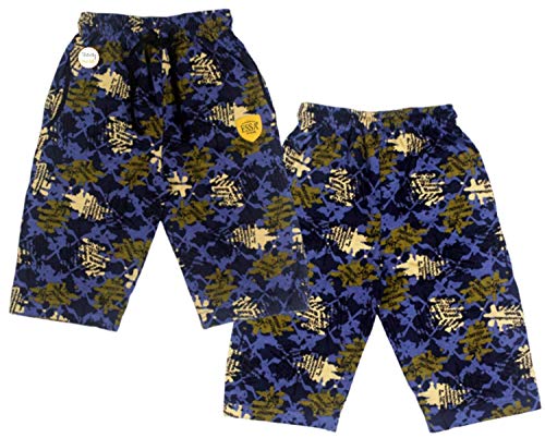 Image of Boys Cotton Printed Capri Shorts - Pack of 5 (Colour and Design May Vary)