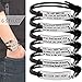 12Pcs Inspirational Bracelets for Women Cuff Bangle Motivational Quotes Words Engraved Friend Encouragement Jewelry Cheer Gifts for Women Teen Girls Students