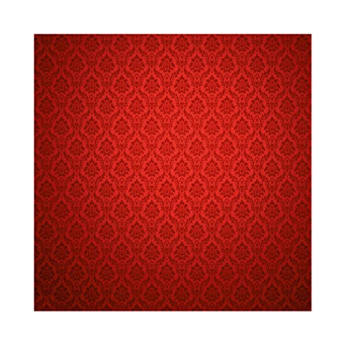Toile de fond florale damassée rouge 3x3m YongFoto pour studio