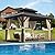 GarveeLife Hardtop Gazebo 10'x12' - All Weather, Double Metal Roof, Aluminum Alloy Frame, Net, and Curtain, Permanent Building of Backyard for Patio, Backyard, Lawn, and Garden, Khaki