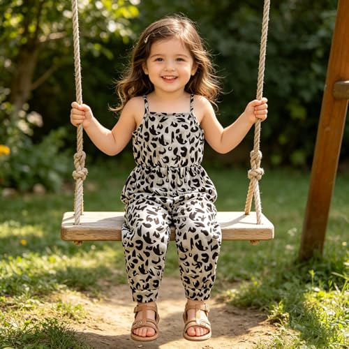 Kislio Toddler Baby Girls Jumpsuit One Piece Mermaid Romper Sleeveless Strap Summer Outfits Pockets Clothes 1-6 Years — view 3
