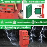 2P 40KA Protecteur de surtension DC 1000V Solaire PV Appareil d'arrêt de foudre pour Rv, Système de protection contre la foudre à domicile 35mm DIN Montage ferroviaire (2pcs)