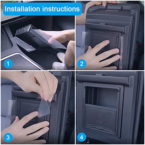 Tesla Model 3 Model Y Zubehör 3 Stück,1 Mittelkonsole Organizer,1 Auto Getränkehalter becherhalter,1 Armlehne Aufbewahrungsbox,Tesla geheimfach 2023 2022 2021 Accessories,Geschenke für Tesla Fahrer