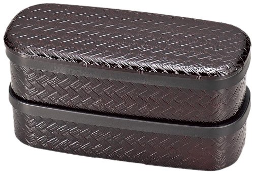 たつみや HAKOYA 日本製 弁当箱 二段 580ml あじろ 溜 ブラウン