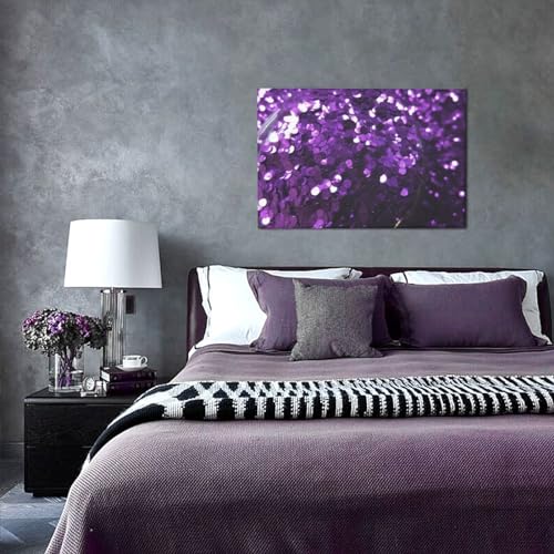 Toile violette prête à être accrochée pour une décoration murale