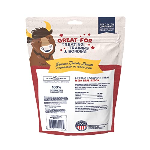 Natural Balance Limited Ingredient Rewards Crunchy Biscuits, Bite-Size Grain-Free Dog Treats for Small-Breed Adult Dogs, Made with Real Bison, 8 Ounce (Pack of 1)