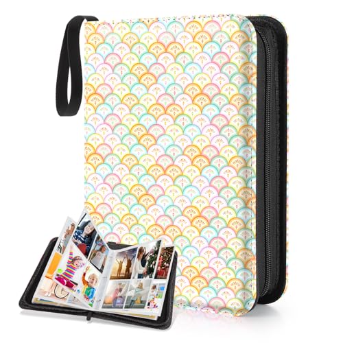 CLOKORIA Carpeta de tarjetas para regalos para niñas, 440 tarjetas coleccionables con 55 fundas, 4 bolsillos para tarjetas de juego TCG, colección de tarjetas de intercambio, álbum de coleccionista
