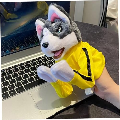 Marionnettes Husky de boxe lavables : finis les écrans avec ce jouet sonore