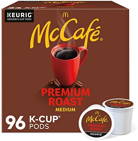 McCafe Premium Roast Coffee, Keurig Single Serve K-Cup Pods, Medium Roast, 96 Count