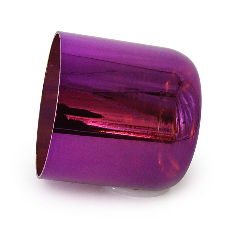 Violette alchemistische Kristallschale, 6 Zoll, Klangschale für Chakra, Geschenk für Meditation Yoga und Klangheilung, mit gratis Acryl-Schlagzeug und O-Ringen (Hinweis: