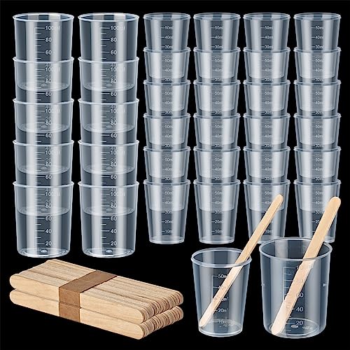 Kit de 36 vasos medidores desechables para resina miniatura 1