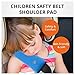 2PC Blue Seat Belt Pillow for Kids, Baby Seatbelt Pillow, Carseat Pillow Protector for Toddler Travel, Kids Travel Seat Belt Pillow, Seatbelt Strap Covers for Child Infant