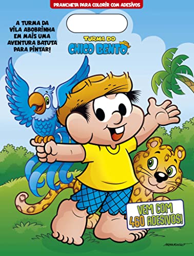 Turma do Chico Bento Prancheta para Colorir com Adesivos: