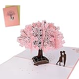 🌸【Exquisito diseño de patrón en 3D】 Esta hermosa y hermosa tarjeta de felicitación emergente presenta un intrincado, único y realista diseño en 3D, cerezos rosados, un regalo memorable que se puede guardar como recuerdo.