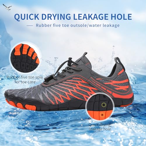 Image of Hike Barefoot Shoes Womens Men Footwear,Pro-Healthy&Non-Slip Water Shoe for Women Men, Quick Dry Wide Toe Box Beach Swim Athletic Sports Shoes Unisex