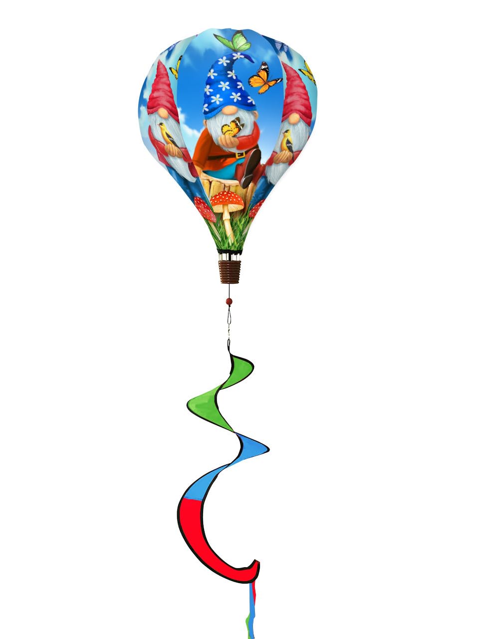 Amazon.com: Gnome Sweet Gnome Spring Hot Air Balloon Wind Twister