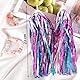 2 Stück Fahrrad Griffe Tassel Bands Regenbogen Fahrrad Streamer für Mädchen Jungen Roller Dreirad Lenker (Laser Blau Rosa)