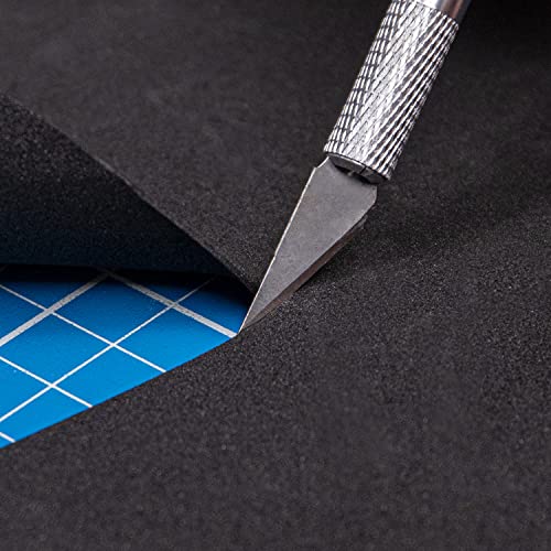 Schwarze EVA Foam 1mm, MEARCOOH 34cm*124.5cm Premium Foam Cosplay, 1PCS EVA Schaumstoff Dichte 86kg/m3 für Cosplay Kostüm, Basteln, DIY Projekte von (Schwarze 1mm)