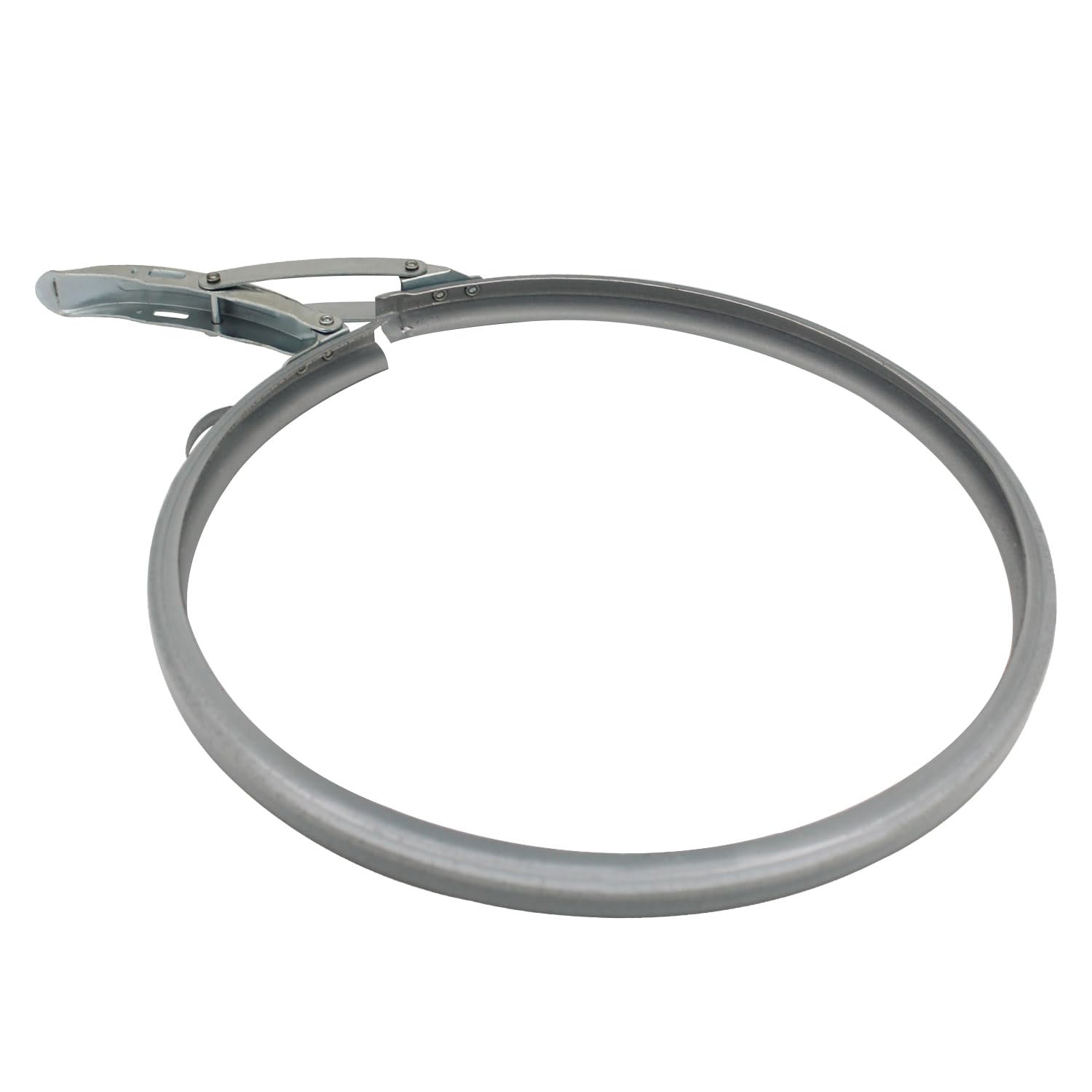Abrazadera de seguridad para rápido cierre de abrazadera palanca metalica cierre ballesta para ancha bidones cubo sellado bidón plástico alimentario multiusos (plateado, 60L OD365mmID340mm)