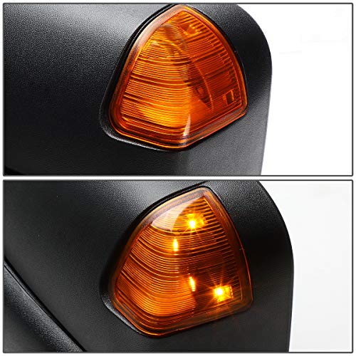Image of DNA MOTORING TWM-013-T888-BK-AM Pair of Towing Side Mirrors (Driver & Passenger Sides),Black Housing /Amber Corner