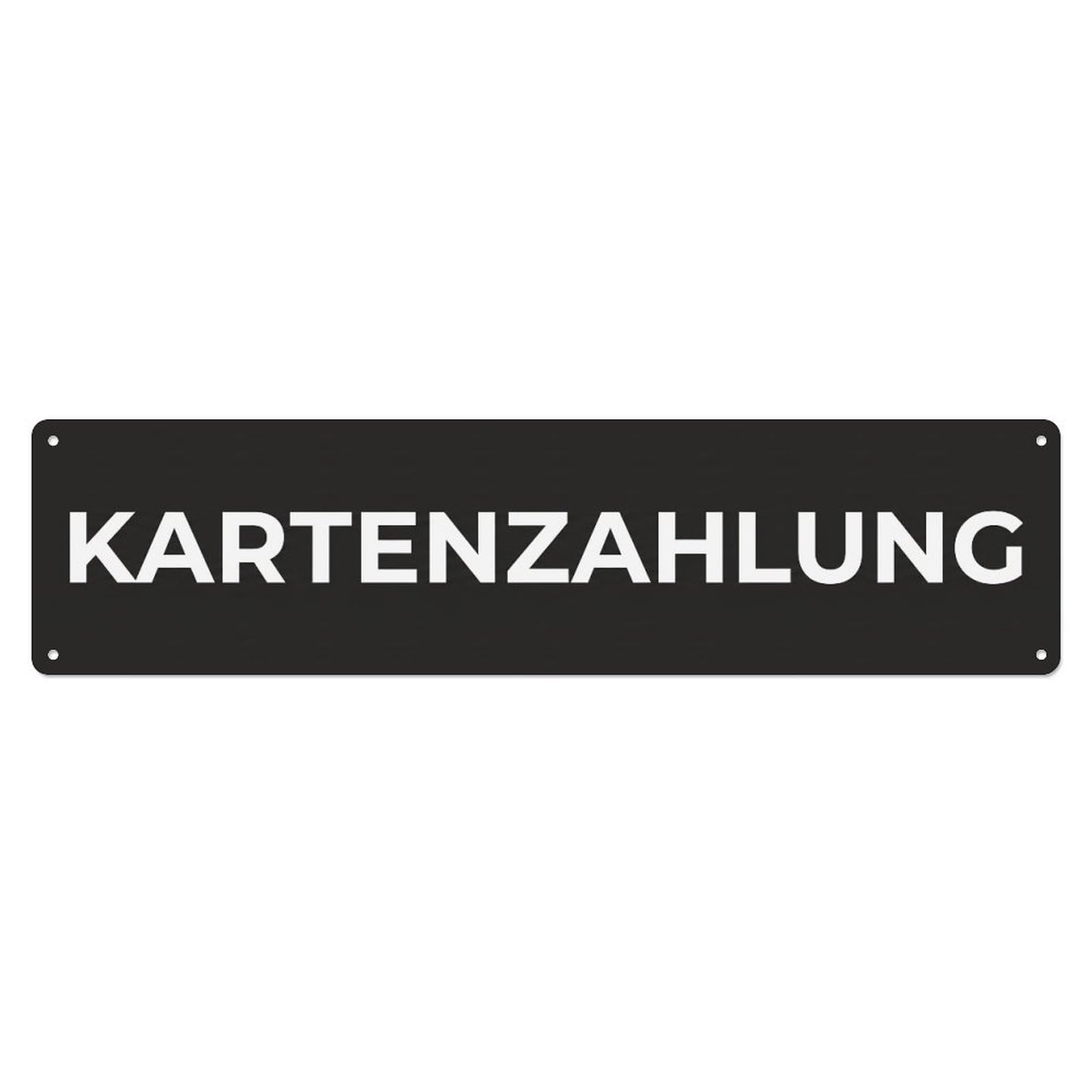 Metal Tin Sign Kartenzahlung Card Payment Accepted