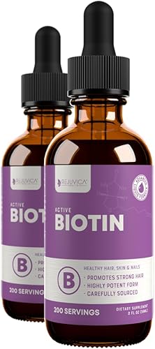 Miniatura 7 de Rejuvica Health Healthy Essentials Biotin - Suplemento avanzado de biotina líquida - 5000mcg de apoyo para el cabello, la piel y las uñas