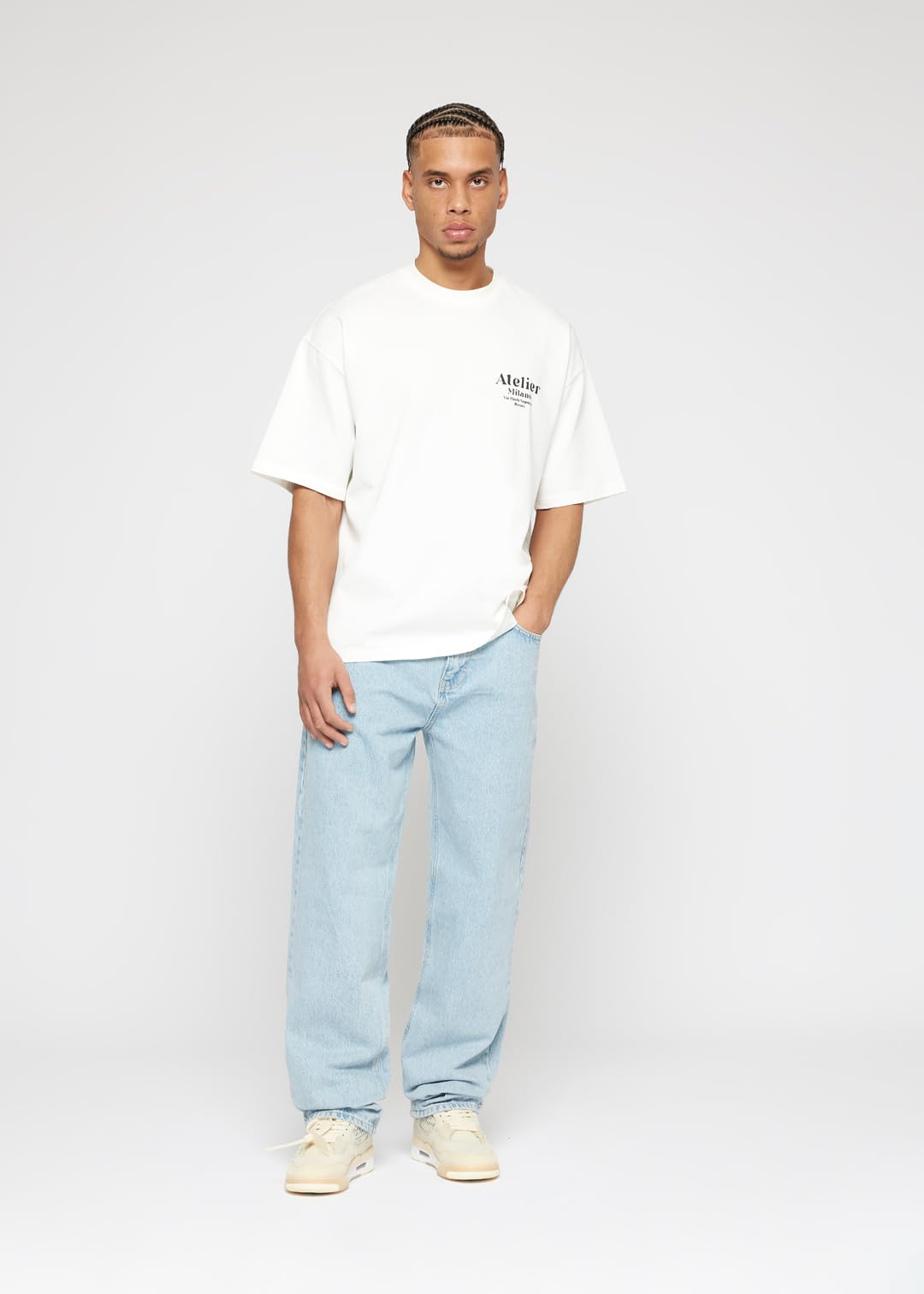 Burocs Baggy Fit Jeans - Black Grey - Jeans Herren - 5-Pocket-Style - Mit YKK-Reißverschluss - 100% Baumwolle