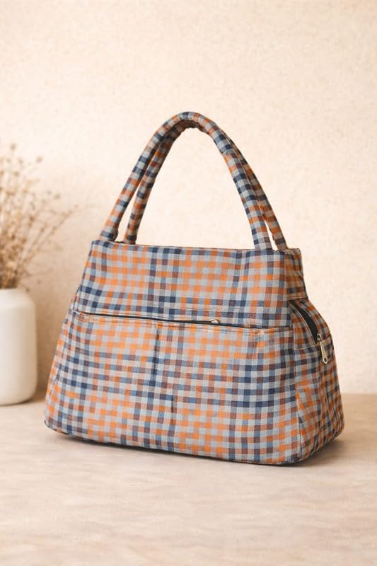 Image of ENSAC Lunch Bag Office Tiffin Bags for Men, Women, School, Tiffin Pouch Bag, Hot & Cold Reusable Lunch Box Bags with Double Handle, Zip Bags