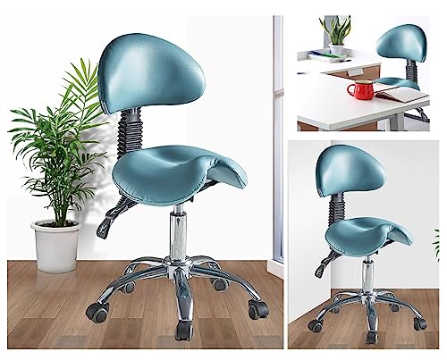 Ergonomiczne krzesło do higieny jamy ustnej z podparciem oparcia, regulowana wysokość, obracane o 360° siedzisko dla dentystów i profesjonalistów