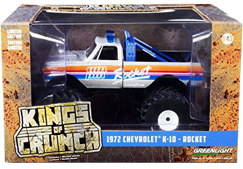 Camión Monster Chevy K-10 1972 Escala 1:43 Plata miniatura 1