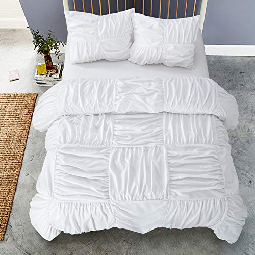 Casa Basketweave Duvet Cover Set, Full, Off White #TOP1