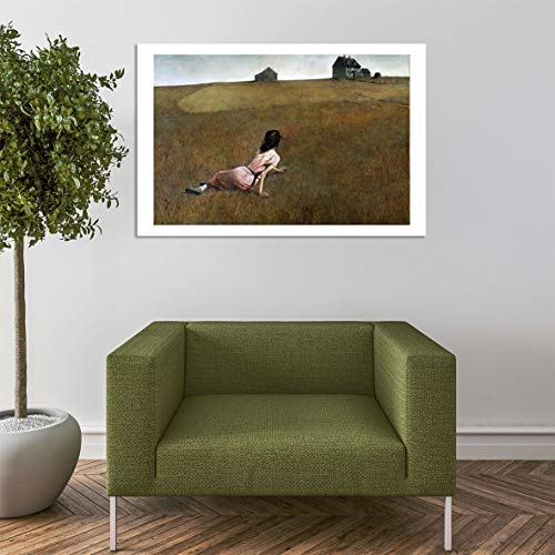 Christina's World Giclée Wyeth petit tableau mat encadré pour mur vide - 7