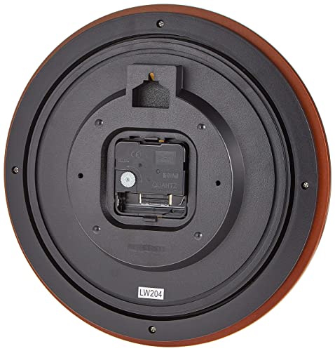 Casio Iq-126-5 Wall Clock With 10 Inches Thinline Quartz Marron Wood Frame And Beige Dial Battery Included Limited Edition #TOP2