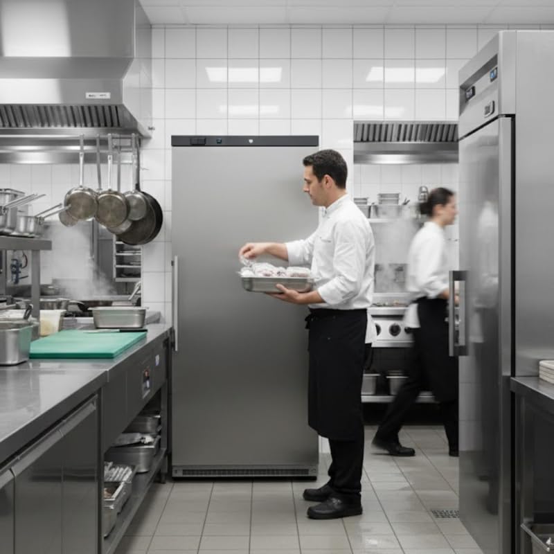 Générique Armoire Réfrigérée Négative Inox 600L - Congélateur -18°C - 1 Porte - Haute Capacité - Professionnelle