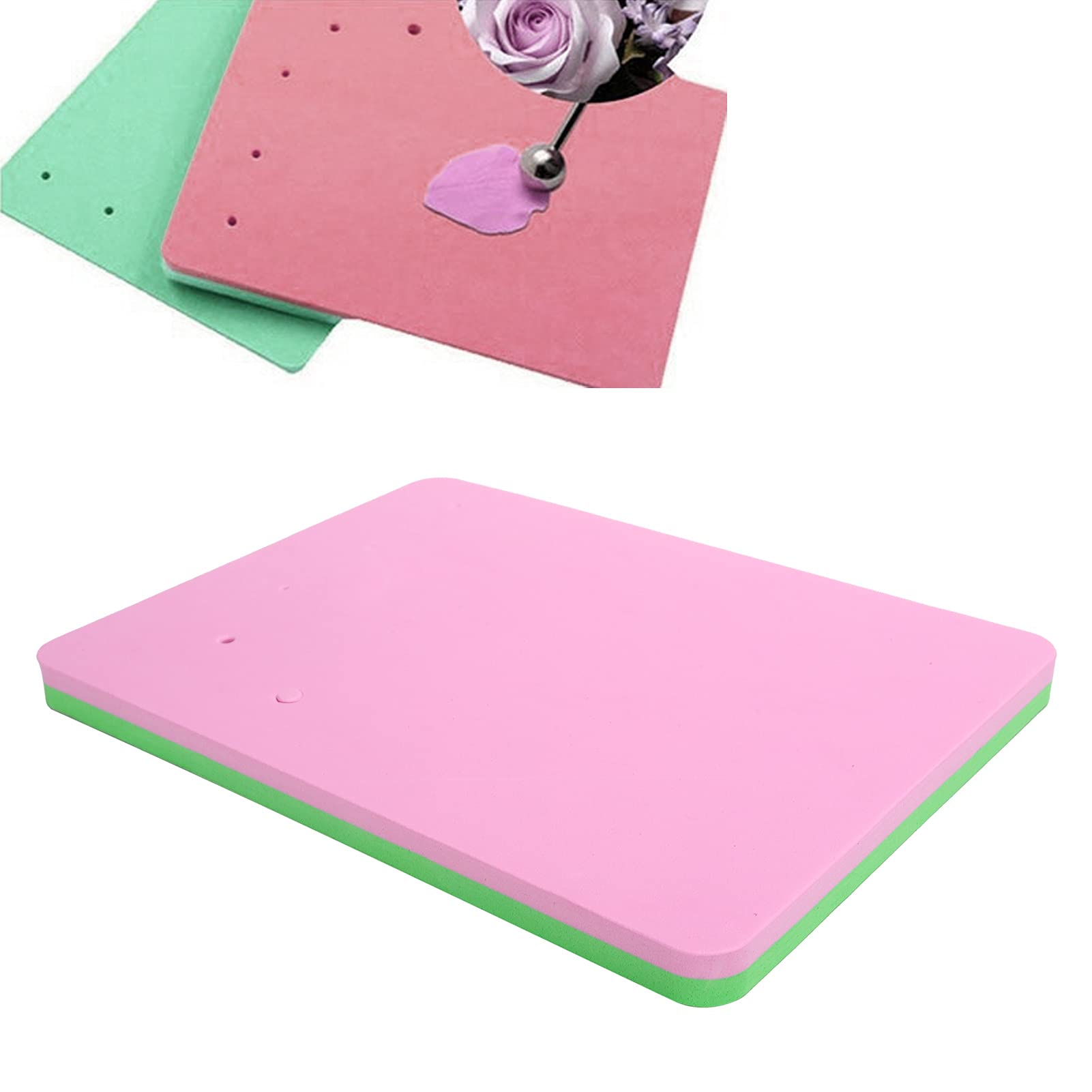 Tappetino In Spugna Per Fondente – 24,5x18,5 Cm Con 5 Fori, Strumento Per Modellare Fiori E Foglie, Rettangolare, Riutilizzabile