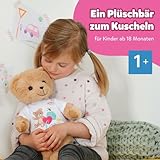 BABY Born Singender Teddy - Plüschbär mit Soundfunktion & weißem Strampler - Bewegliche Arme & Beine - Geeignet für Kinder ab 18 Monaten - singt 5 deutsche Lieder aus der Serie
