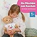 BABY Born Singender Teddy - Plüschbär mit Soundfunktion & weißem Strampler - Bewegliche Arme & Beine - Geeignet für Kinder ab 18 Monaten - singt 5 deutsche Lieder aus der Serie