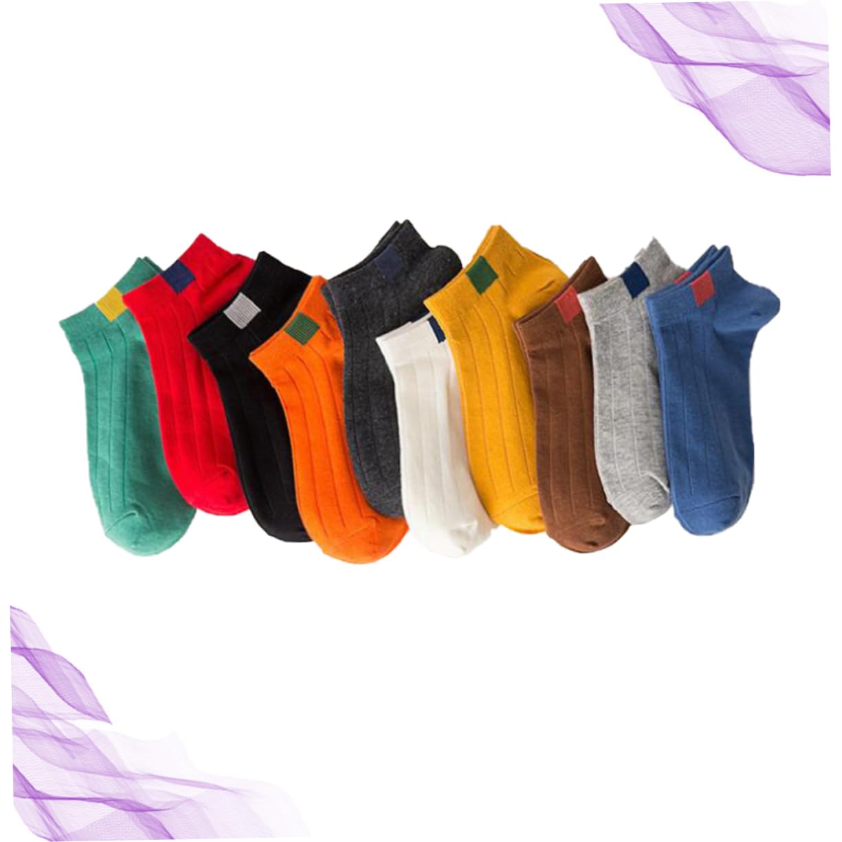COLLBATH 10 Pairs Women Fashion Short Socks Low Cut Ankle Socks for Women Breathable Lightweight Versatile for Everyday Wear