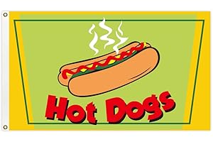 Hot Dog Business Banner Flag