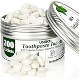 200 Pcs Toothpaste Tablets,Nano Hydroxyapatite with Probiotics, Reduce Sensitivity,Fluoride & Plastic Free, Eco Friendly & Travel Mouthwash Tablets