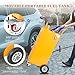30 Gallon Gas Caddy with Pump,Portable Fuel caddy with Wheels,Large Diesel Fuel Transfer Tanks for ATV Car Mowers Tractor Boat Motorcycle (Yellow)